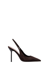 Lidia 105 suede slingbacks - Ebano