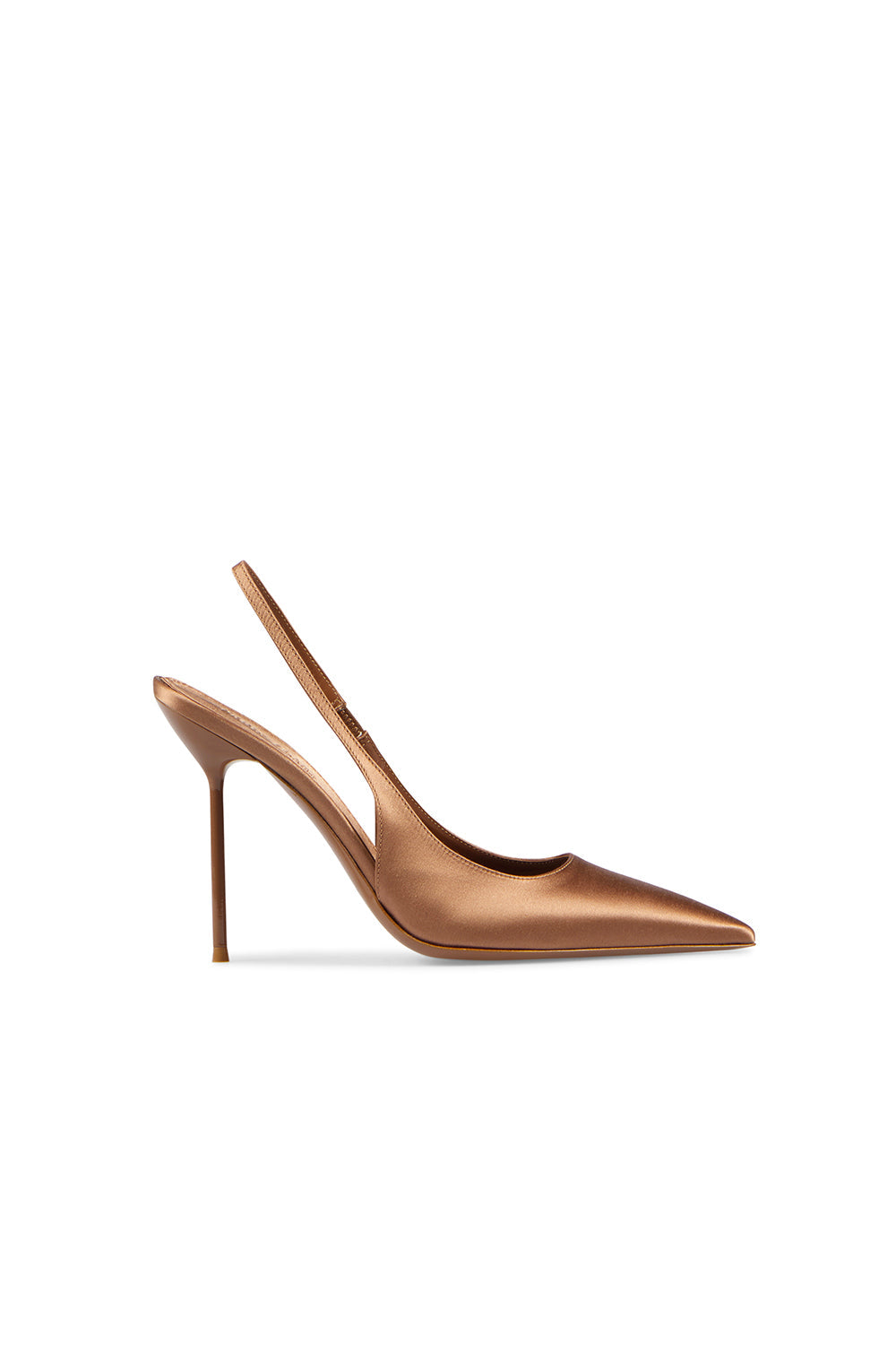 Slingbacks Lidia satinées - Caramel