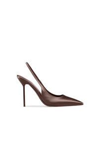 Slingbacks Lidia satinées - Ebano