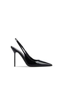 Slingbacks Lidia en cuir verni - Black