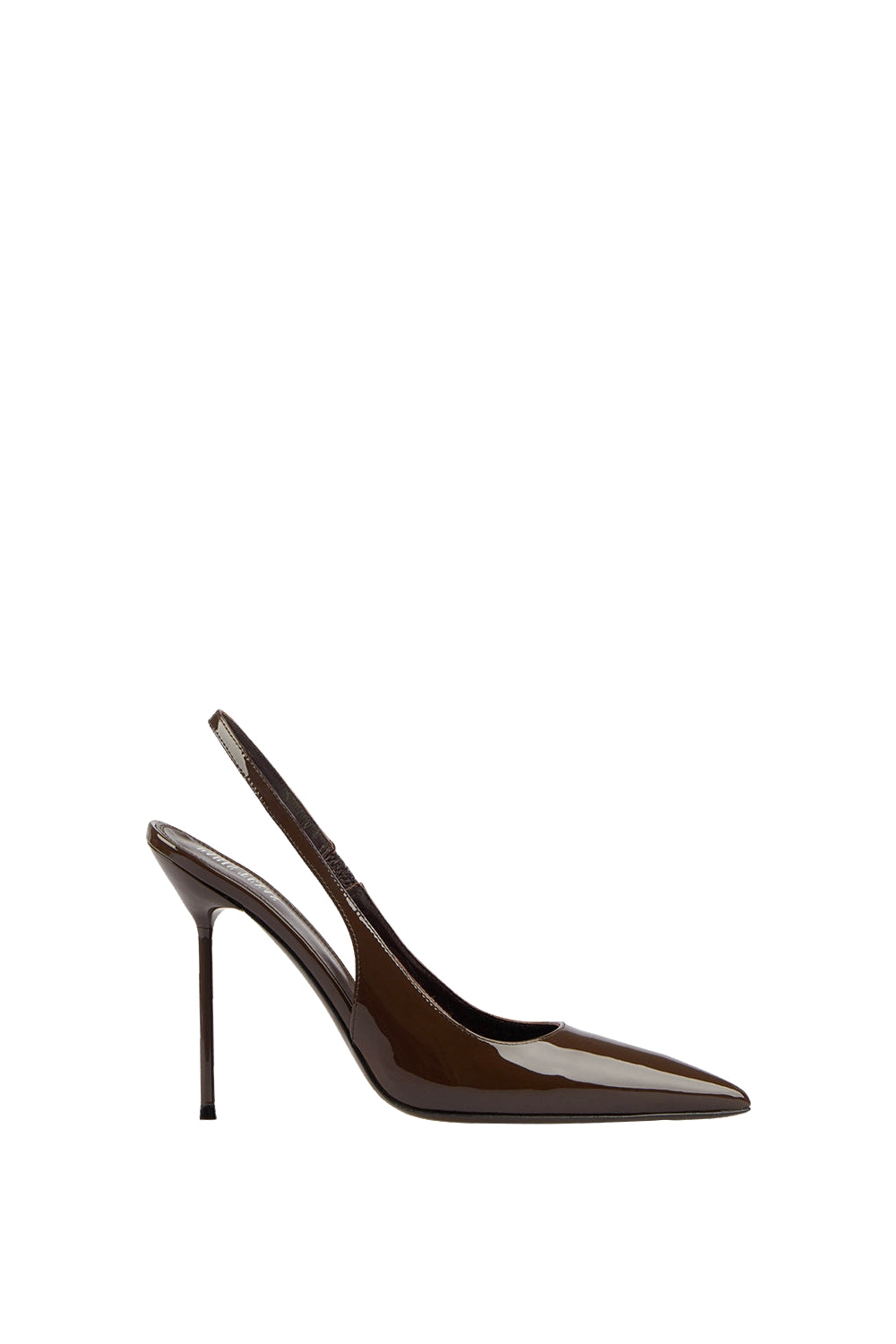 Slingbacks Lidia en cuir verni - Ebano