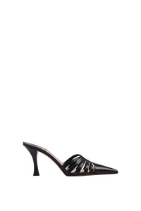 Mules Nadia en cuir - Black