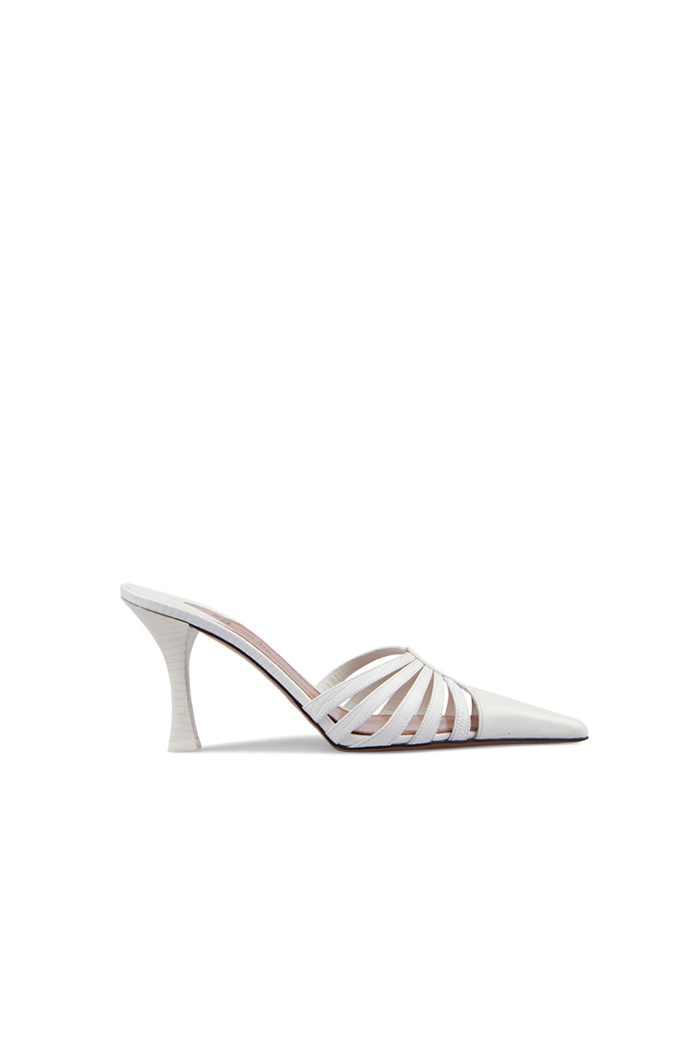 Mules Nadia en cuir - White