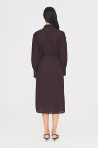 Robe longue Pia - Burgundy