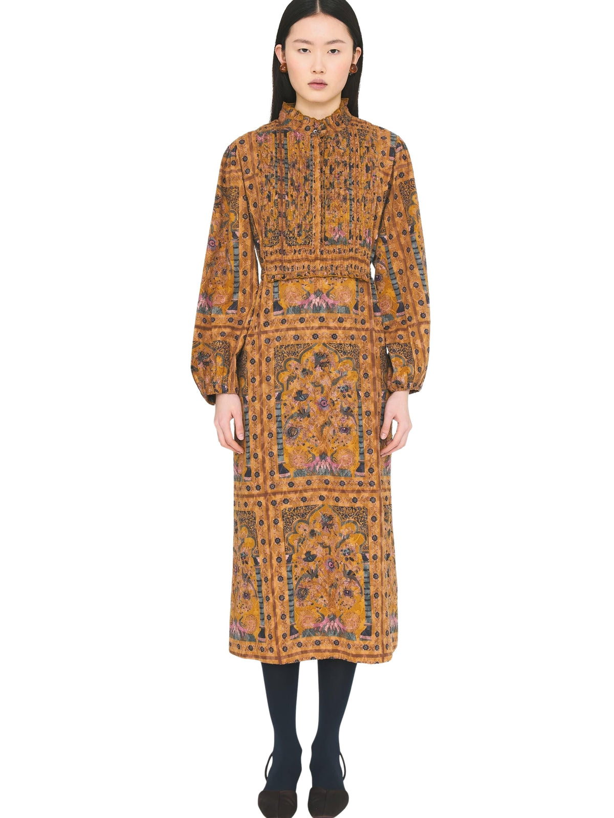 Robe longue Pie - Camel