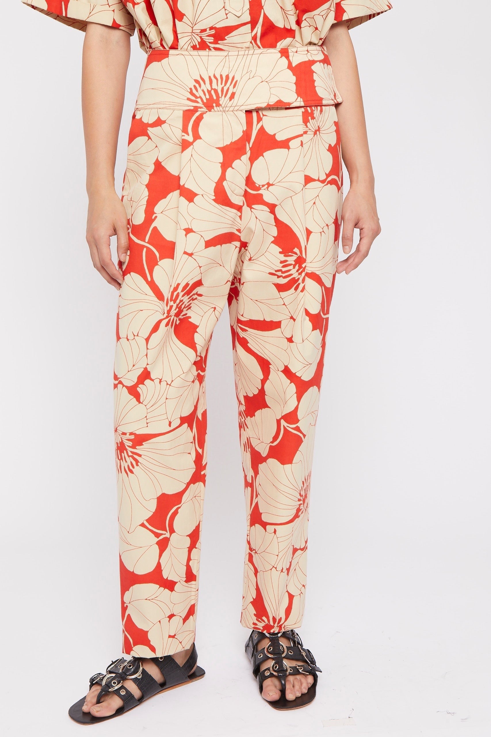 Pantalon Pie coupe droite - Red