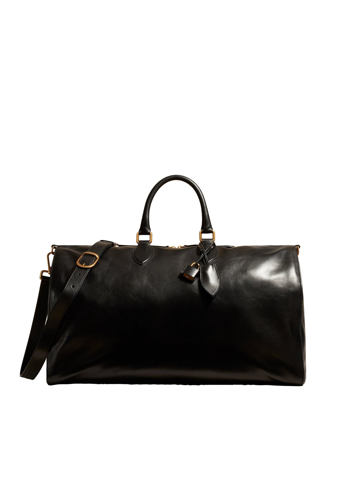 Black Pierre Weekender Bag In Black Leather - Black