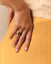 Bague Pierrot en or rose et or blanc avec diamant - Diamant