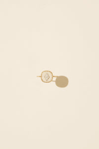 Bague Pierrot en or rose et or blanc avec diamant - Diamant