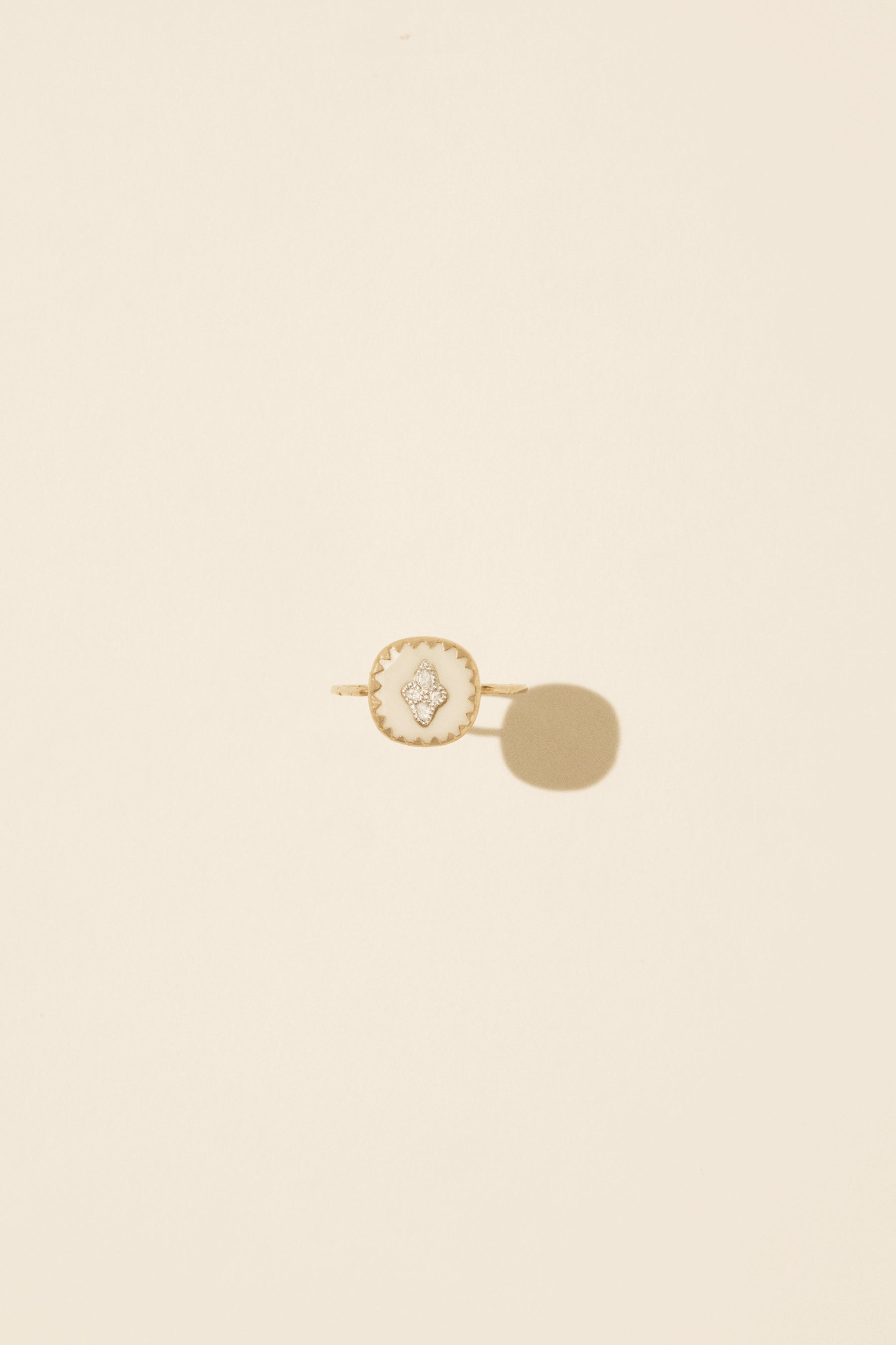 Bague Pierrot en or rose et or blanc avec diamant - Diamant