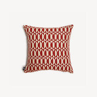 Malachite outdoor cushion - Rust & Ecru