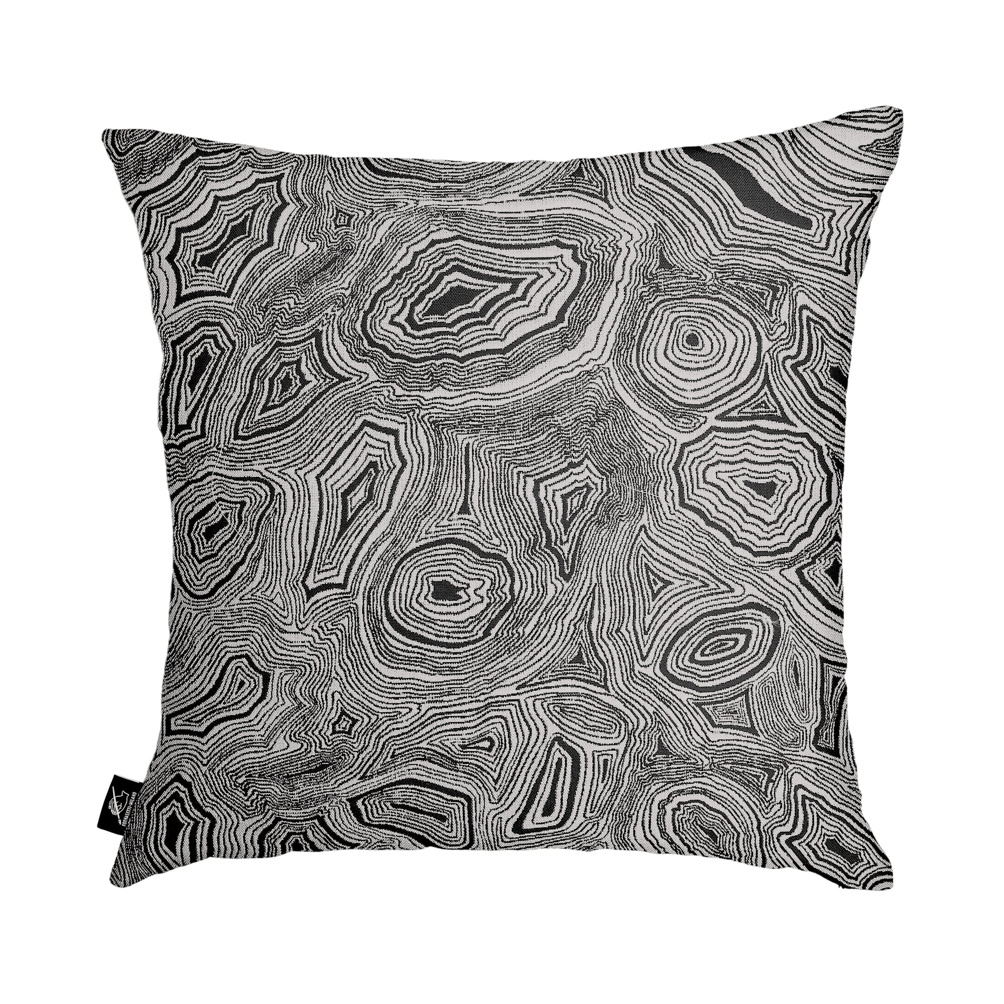 Malachite outdoor cushion - Black & White