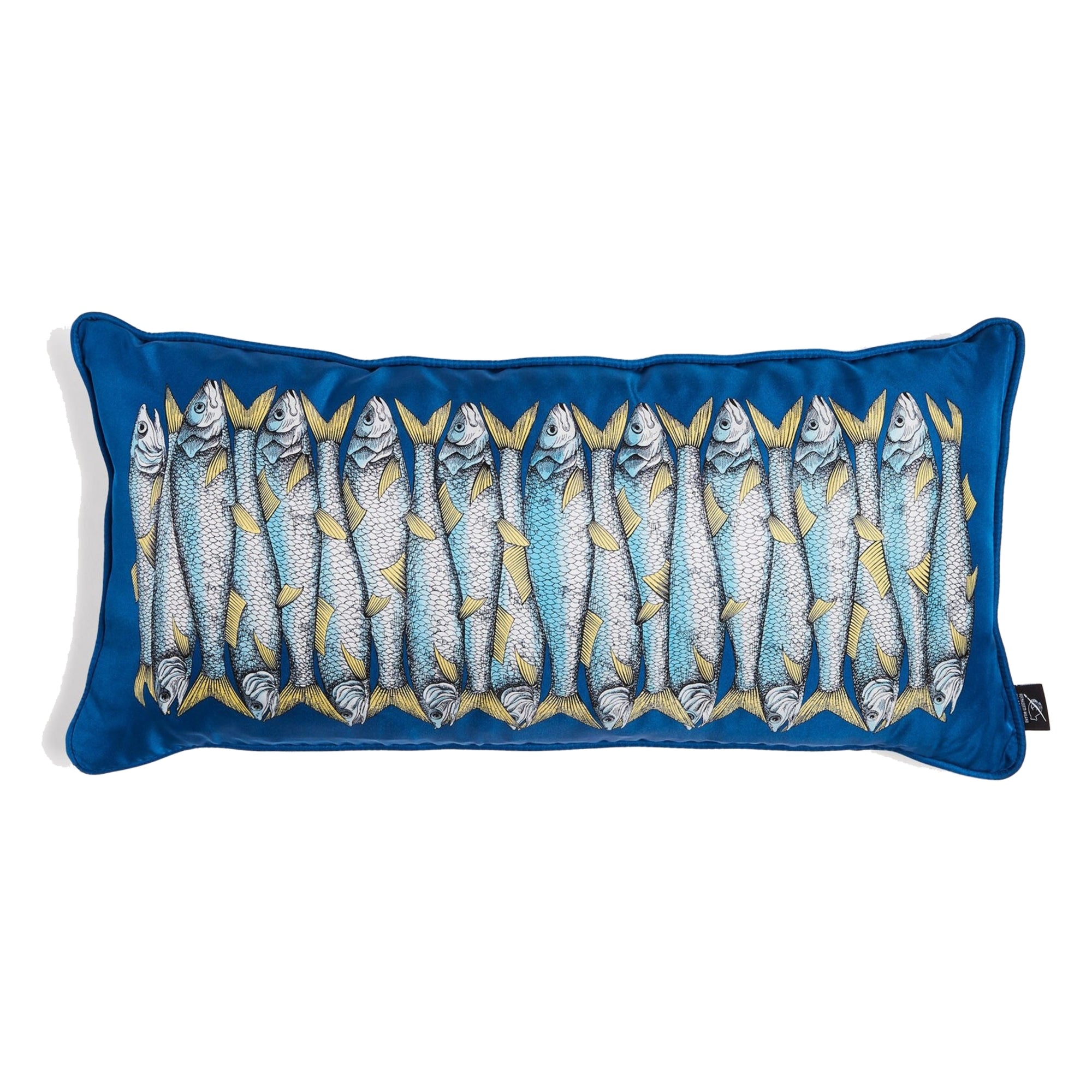 Sardine silk cushion - Blue