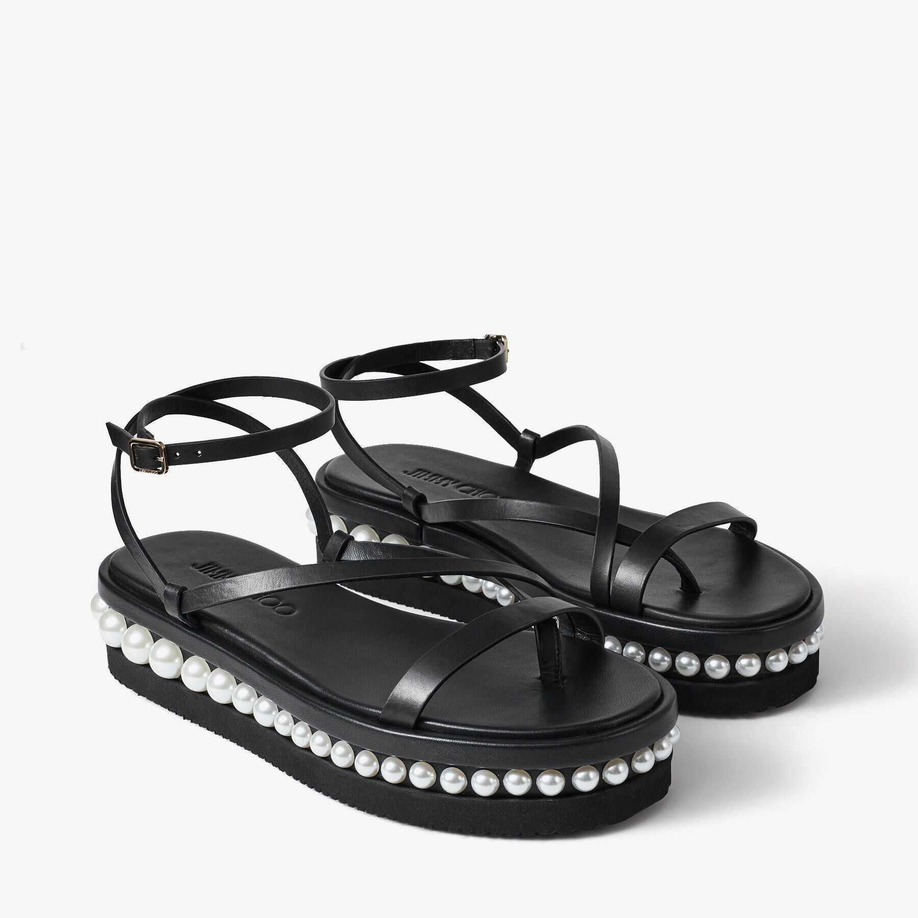 ZNO STOCK 0 / Reco 150 BLACK/WHITE Casual Wedge PINE FLAT