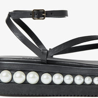 ZNO STOCK 0 / Reco 150 BLACK/WHITE Casual Wedge PINE FLAT