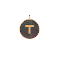 Pendentif Charms en or rose 18 carats et nacre noire - Noir