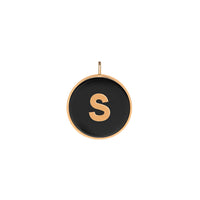 initial ever onyx disc pendant