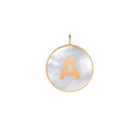 Pendentif Charms en or rose 18 carats et nacre blanche - Blanc