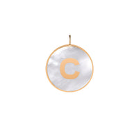 Pendentif Charms en or rose 18 carats et nacre blanche - Blanc