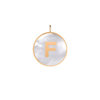 Pendentif Charms en or rose 18 carats et nacre blanche - Blanc