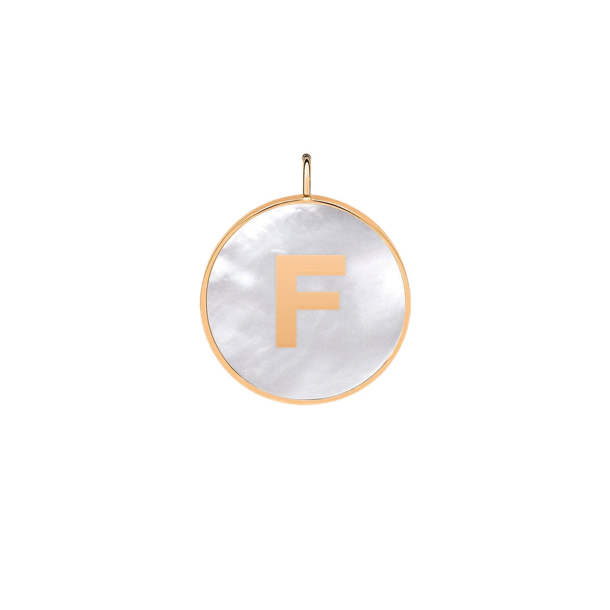 Pendentif Charms en or rose 18 carats et nacre blanche - Blanc