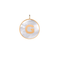 Pendentif Charms en or rose 18 carats et nacre blanche - Blanc
