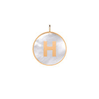 Pendentif Charms en or rose 18 carats et nacre blanche - Blanc