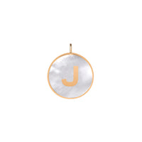 initial ever white MOP disc pendant