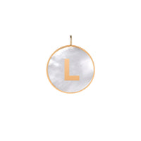 Pendentif Charms en or rose 18 carats et nacre blanche - Blanc