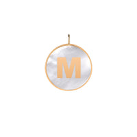 Pendentif Charms en or rose 18 carats et nacre blanche - Blanc