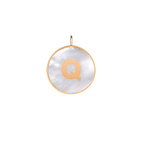 Pendentif Charms en or rose 18 carats et nacre blanche - Blanc