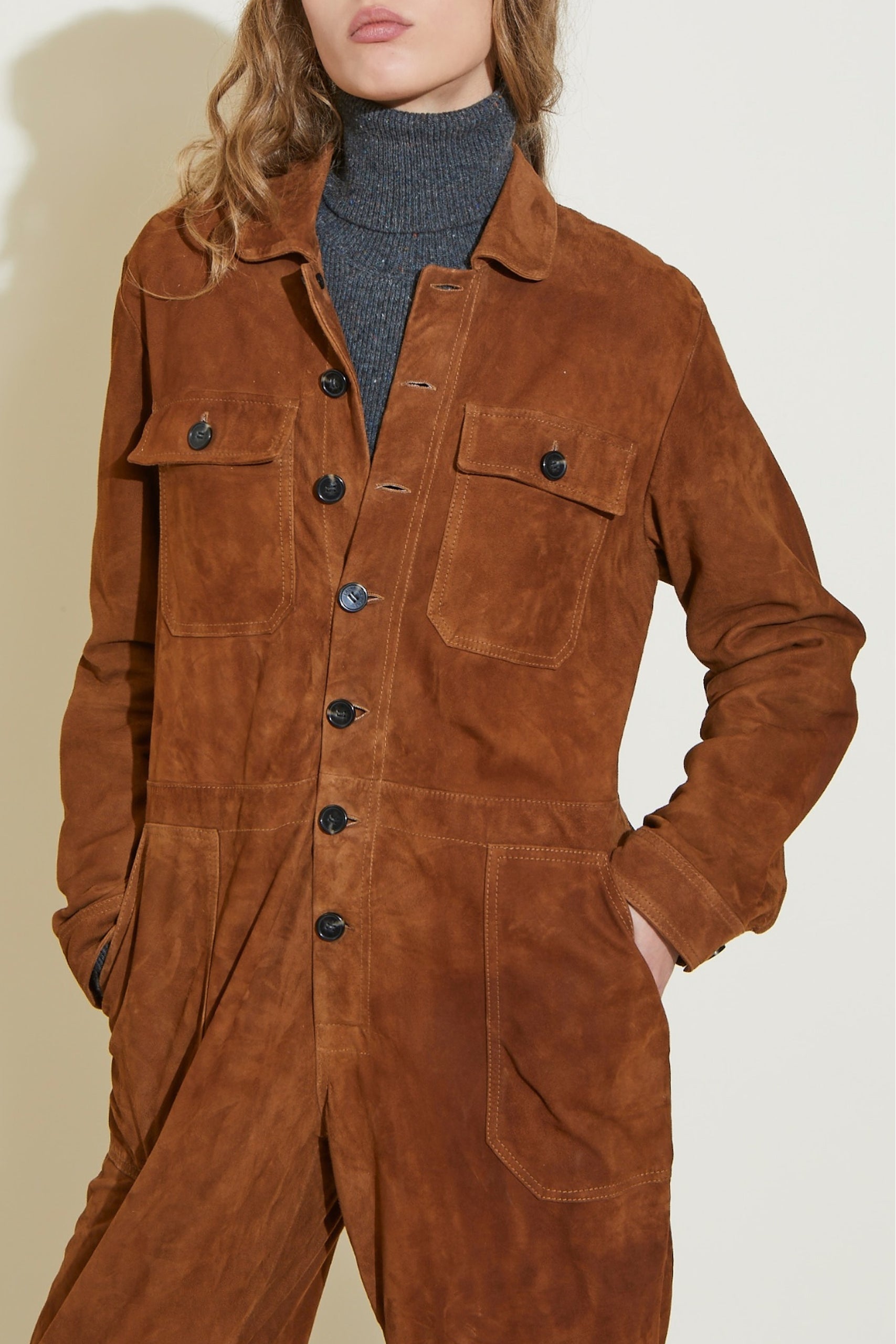 Combinaison Pipe en daim - Brown
