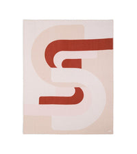 Plaid Roma en laine - Rose Et Beige