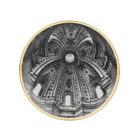 Cupola S.Ivo Sapienza porcelain plate - Gold & Black & White