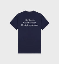Play Tennis T-Shirt - Navy & White