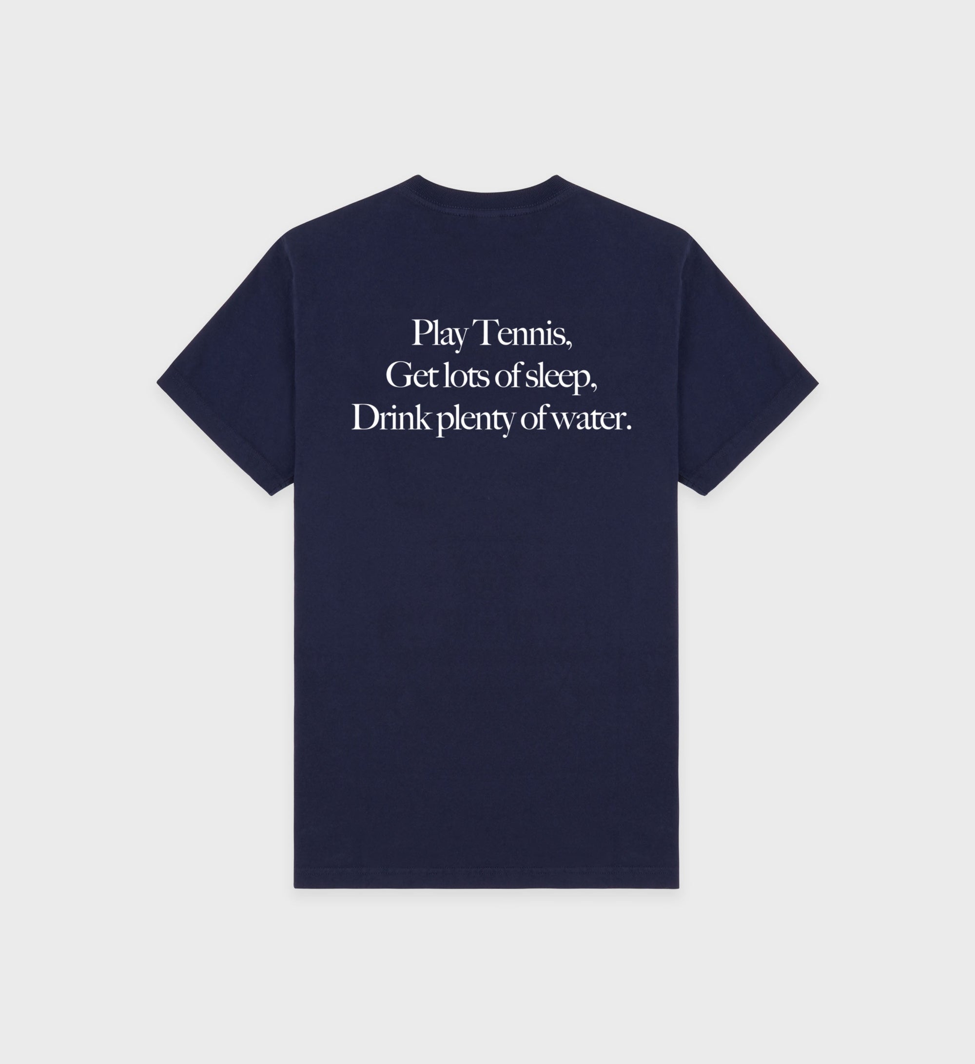 Play Tennis T-Shirt - Navy & White