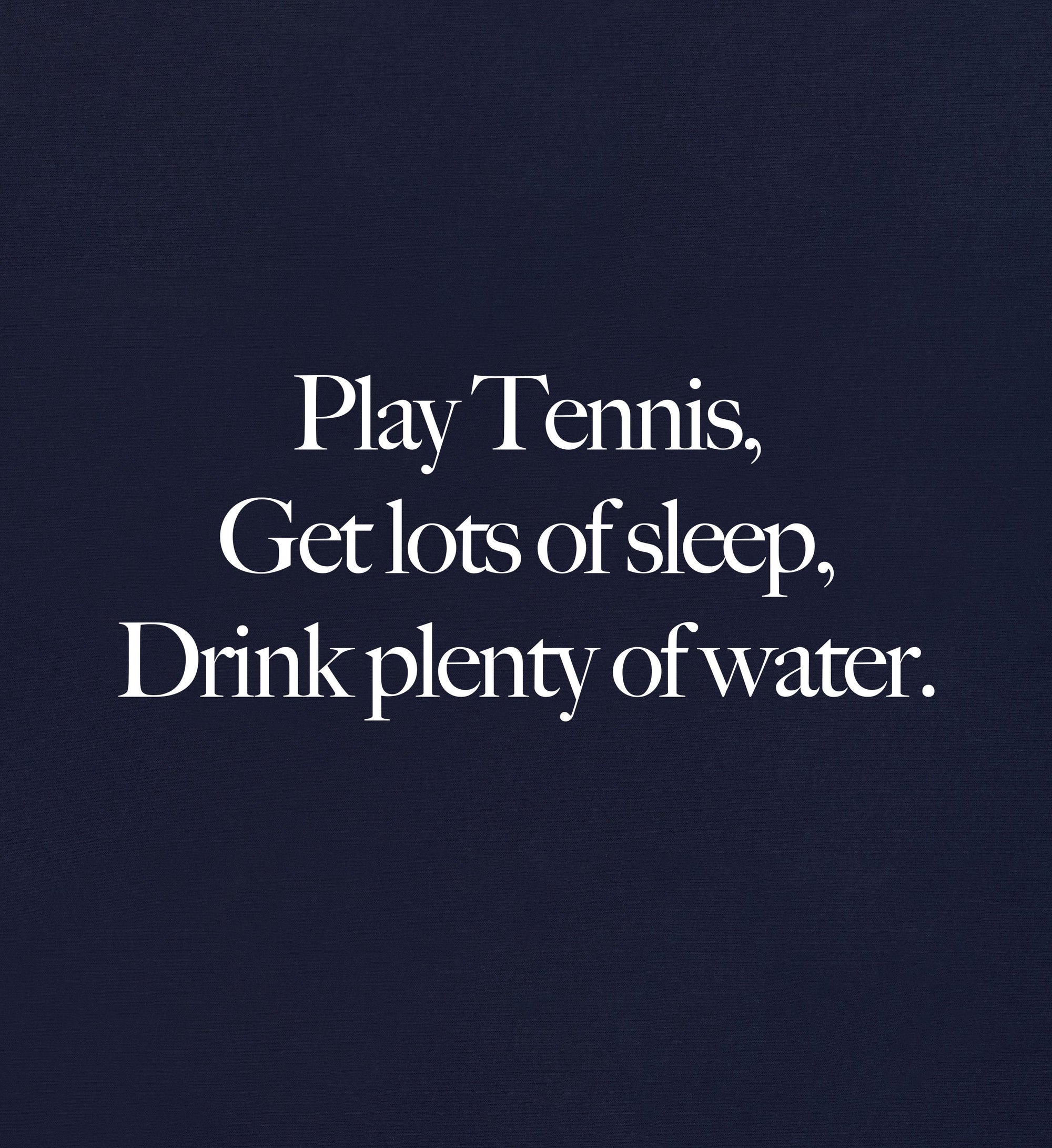 Play Tennis T-Shirt - Navy & White