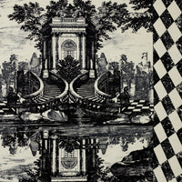 Giardino Settecentesco Cashmere Throw - Black & White