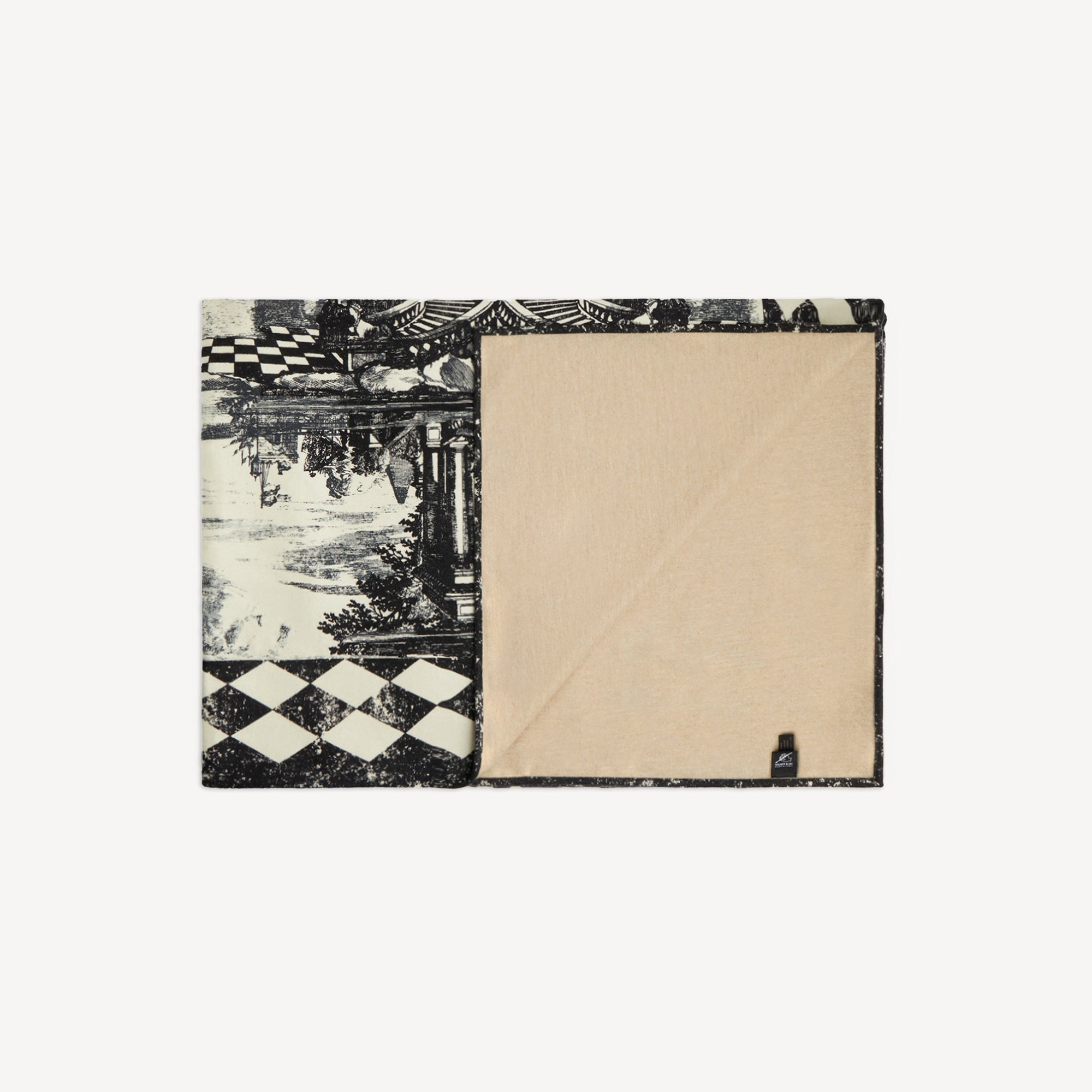 Giardino Settecentesco Cashmere Throw - Black & White