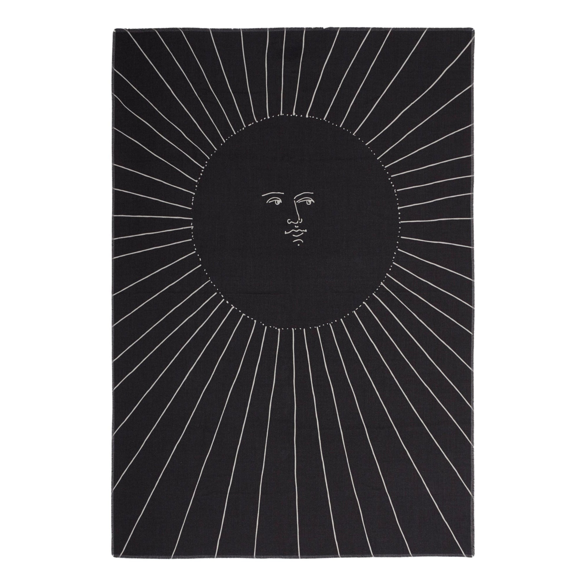 Solitudine Wool Throw - Black