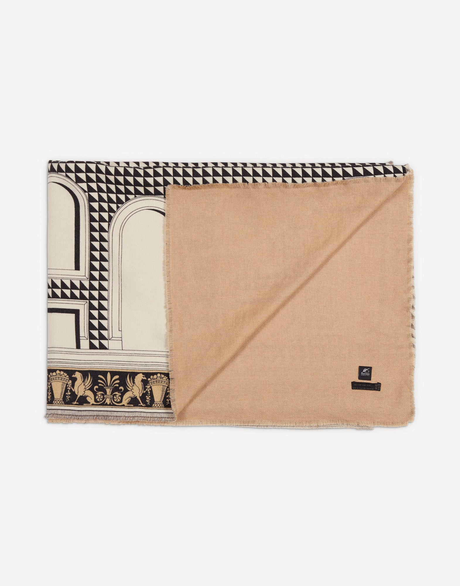 Facciata quattrocentesca wool throw - Camel