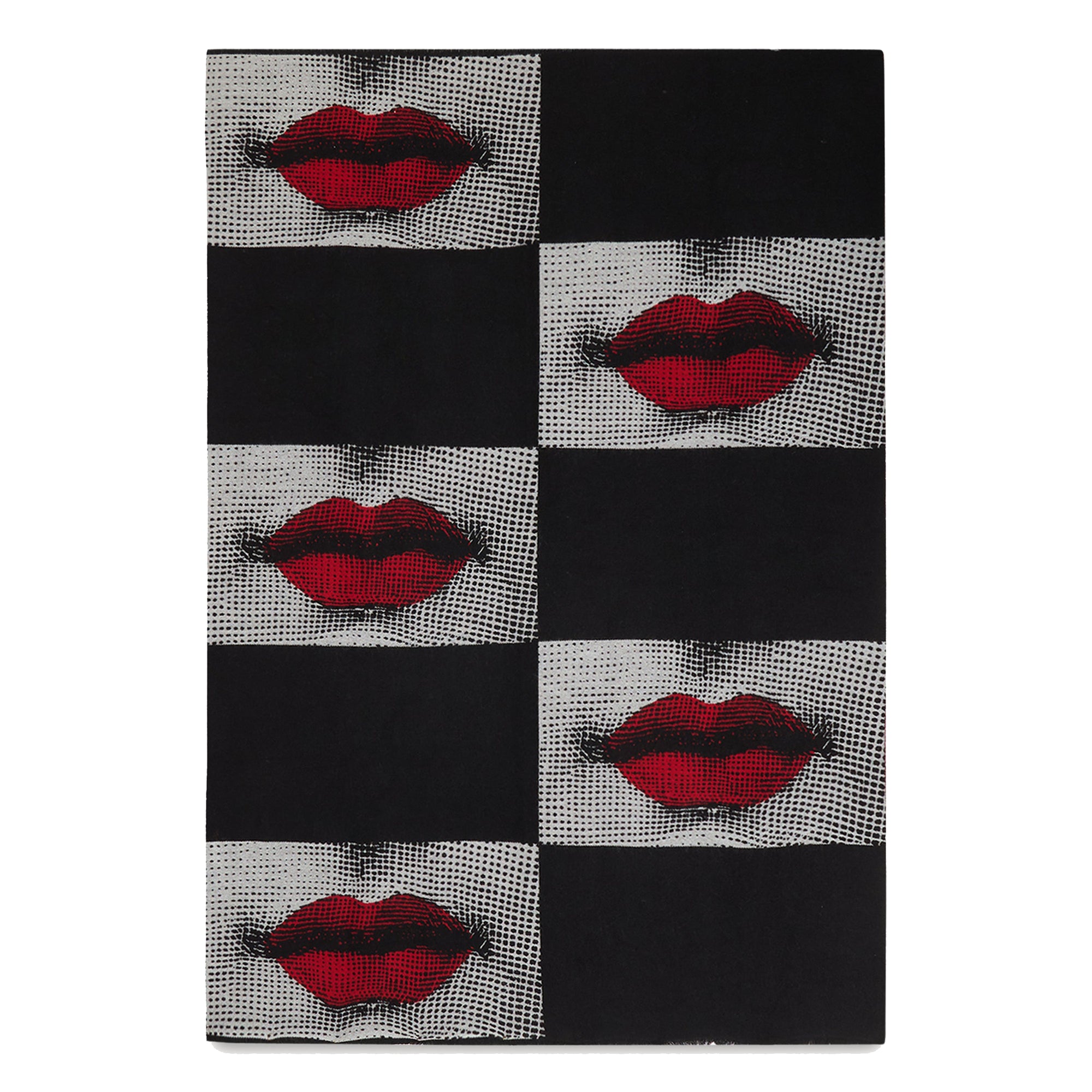 Kiss Wool Throw - Black & Red