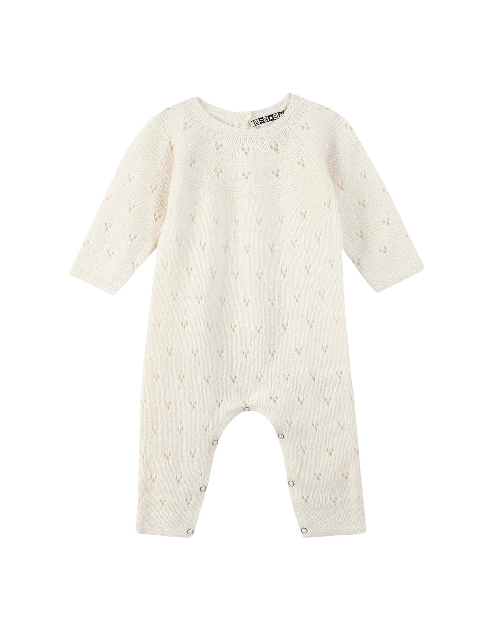 Combinaison Naissance en laine - Crème Bonton