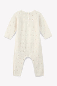 Combinaison Naissance en laine - Crème Bonton