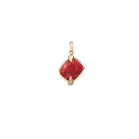 Pendentif Ritratto en Or rose 18K & Jaspe rouge & Diamant