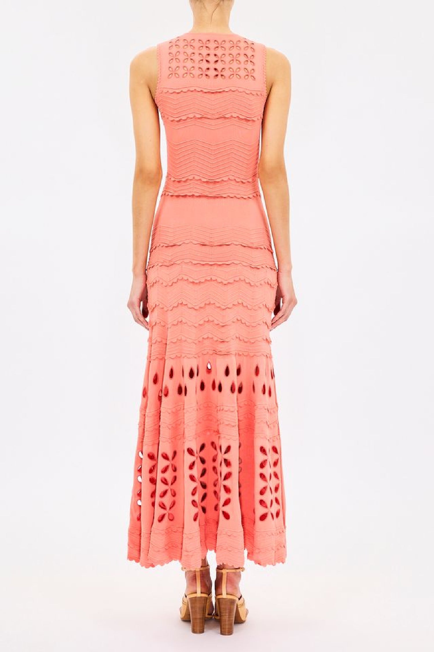 Robe Lakshmi ajourée - Coral Peony
