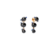 Boucles d'oreilles Capri Ceramica en Or rose 18K & Saphir bleu et Céramique
