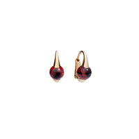 Boucles d'oreilles M'ama non M'ama en Or rose 18K & Grenat