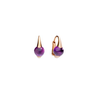Boucles d'oreilles M'ama non M'ama en Or rose 18K & Améthyste