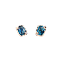 Boucles d'oreilles Ritratto en Or rose 18K & Topaze London & Diamant